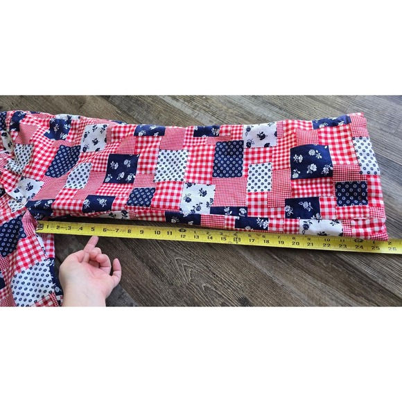 Vintage 70s JcPenney Foremost Patchwork Flare Snow Pants Floral Gingham Retro 24 - Picture 12 of 16